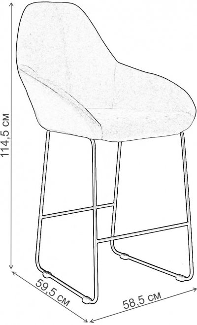 Барный стул / Кресло Kent Жёлт / Линк Золото
