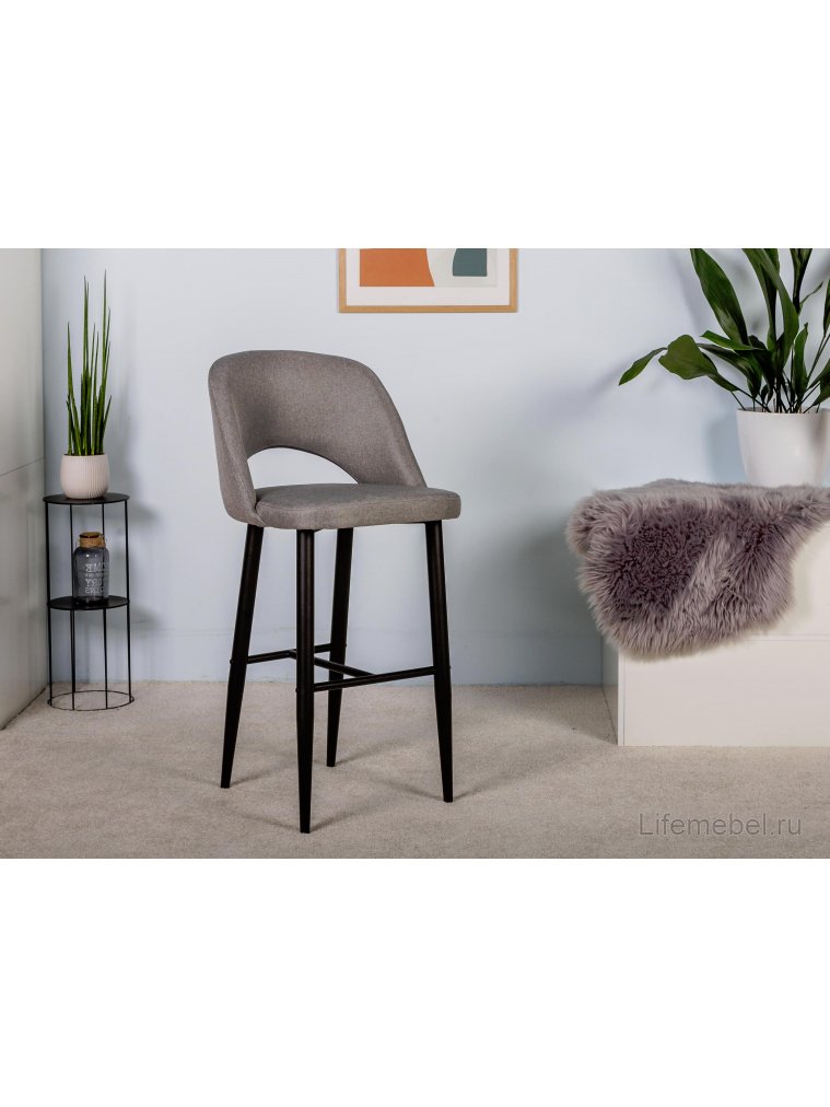Барный стул Lars светло-серый / черный