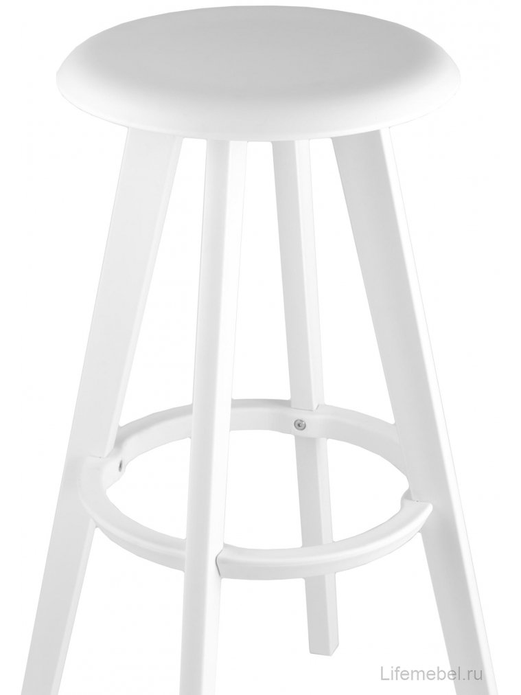 Барный стул Лакки белый с функцией вращения