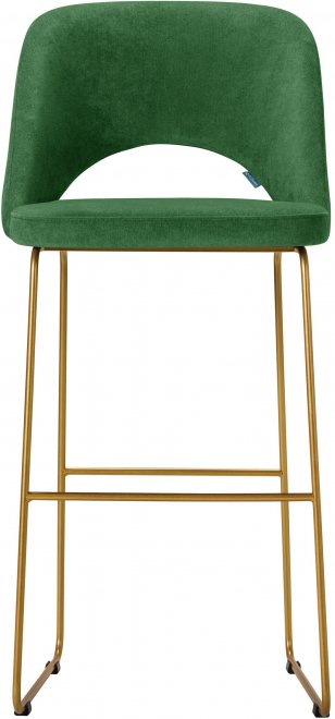 Барный стул Lars зеленый / золото