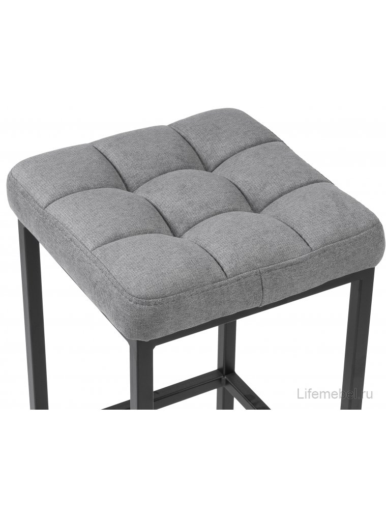 Барный стул Лофт ткань канди грей / черный матовый