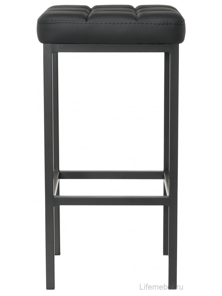 Барный стул Лофт кожзам d6 / черный матовый