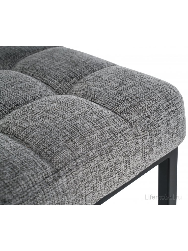 Барный стул Лофт рогожка графит / черный матовый