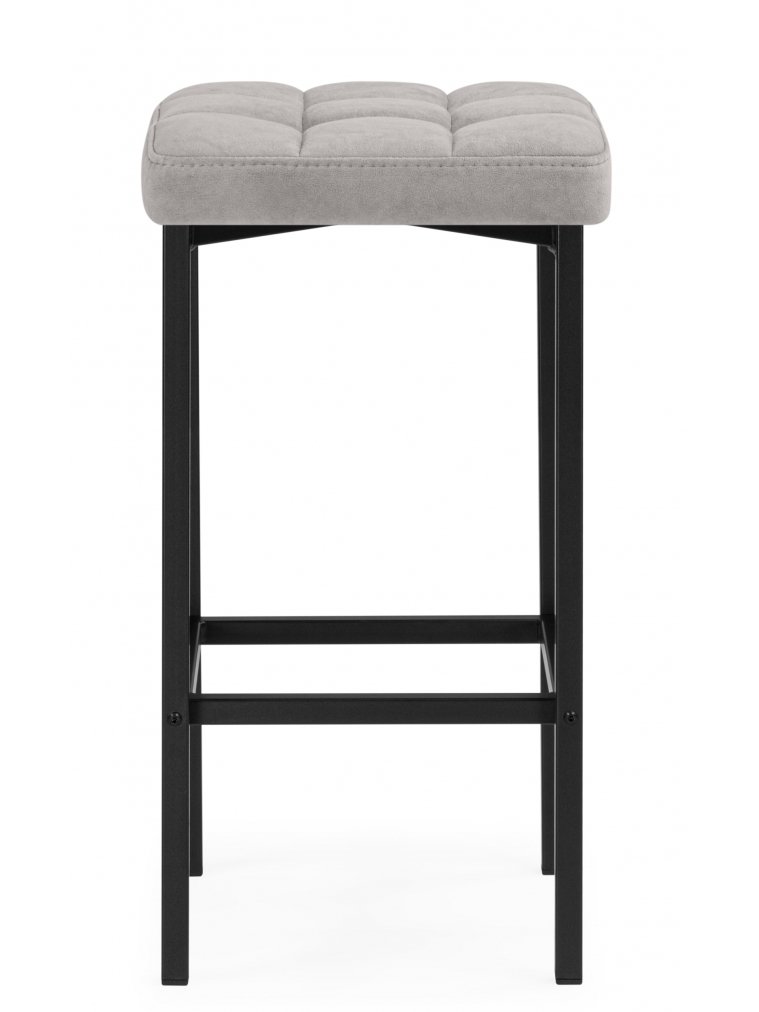 Полубарный стул Лофт серый (катания сильвер) / черный