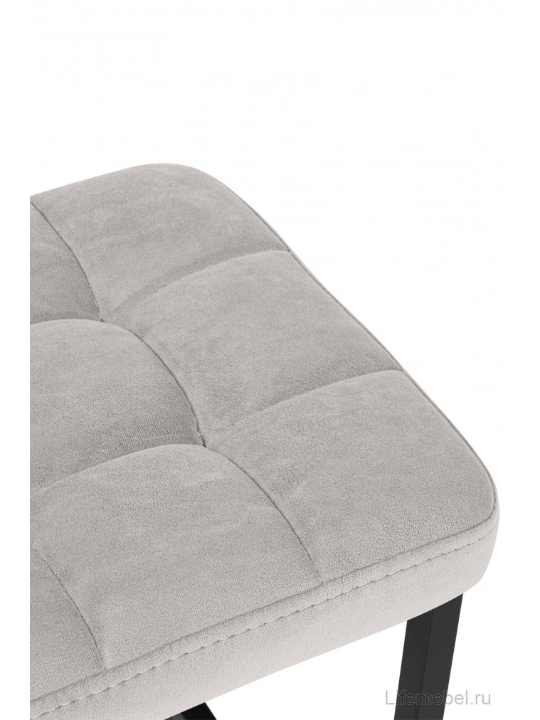 Полубарный стул Лофт серый (катания сильвер) / черный