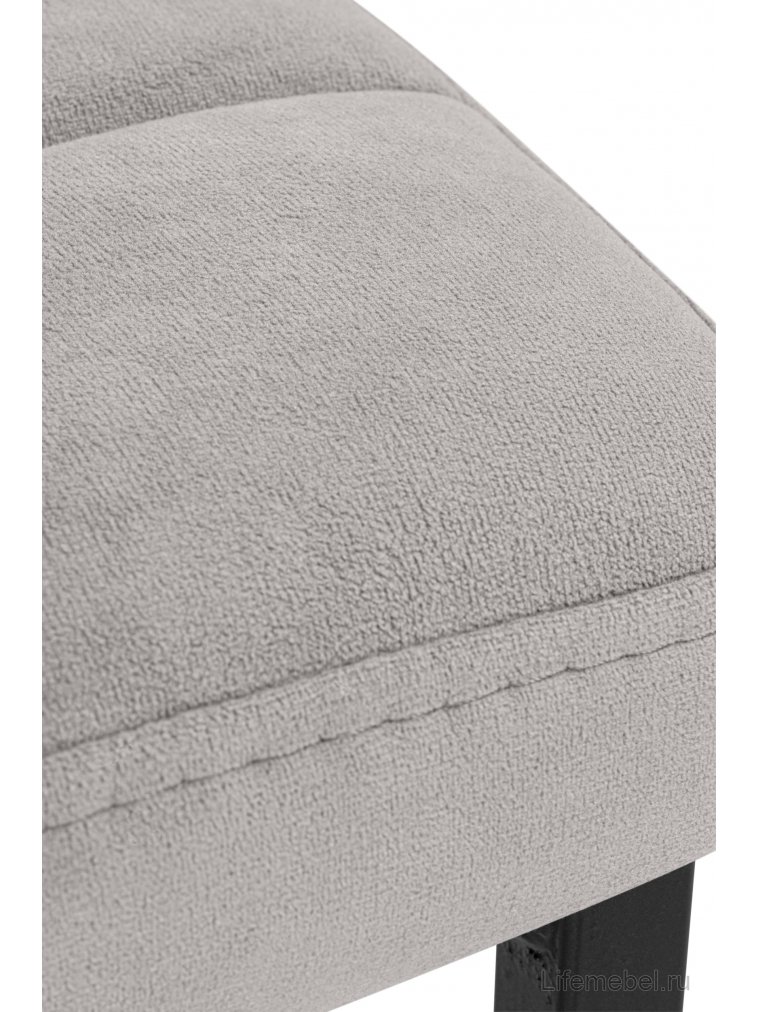 Полубарный стул Лофт серый (катания сильвер) / черный