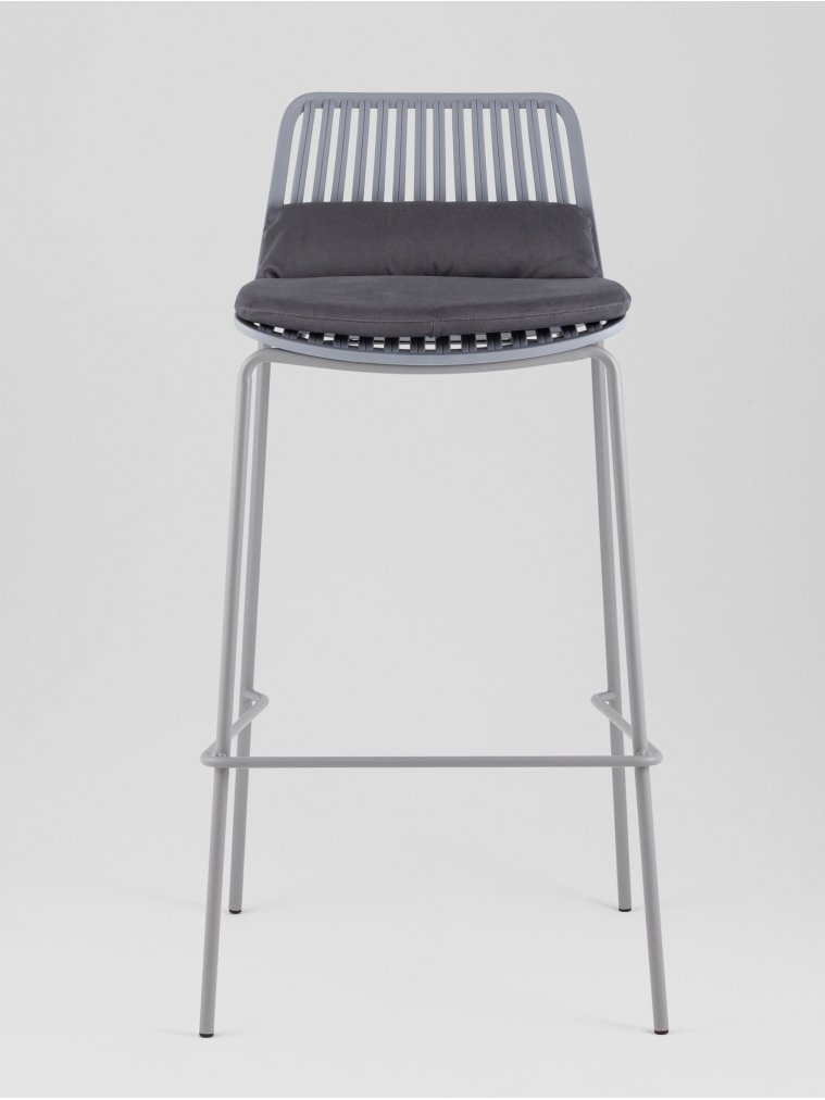 Барный стул Лорвин с подушкой серый