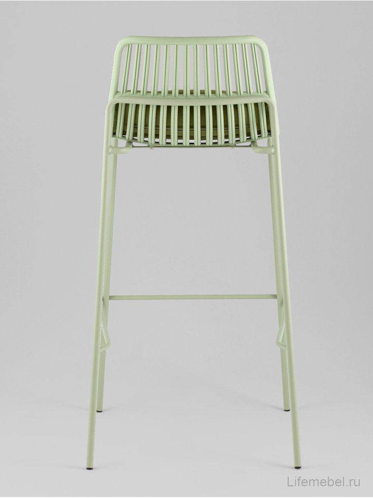 Барный стул Лорвин с подушкой зелёный