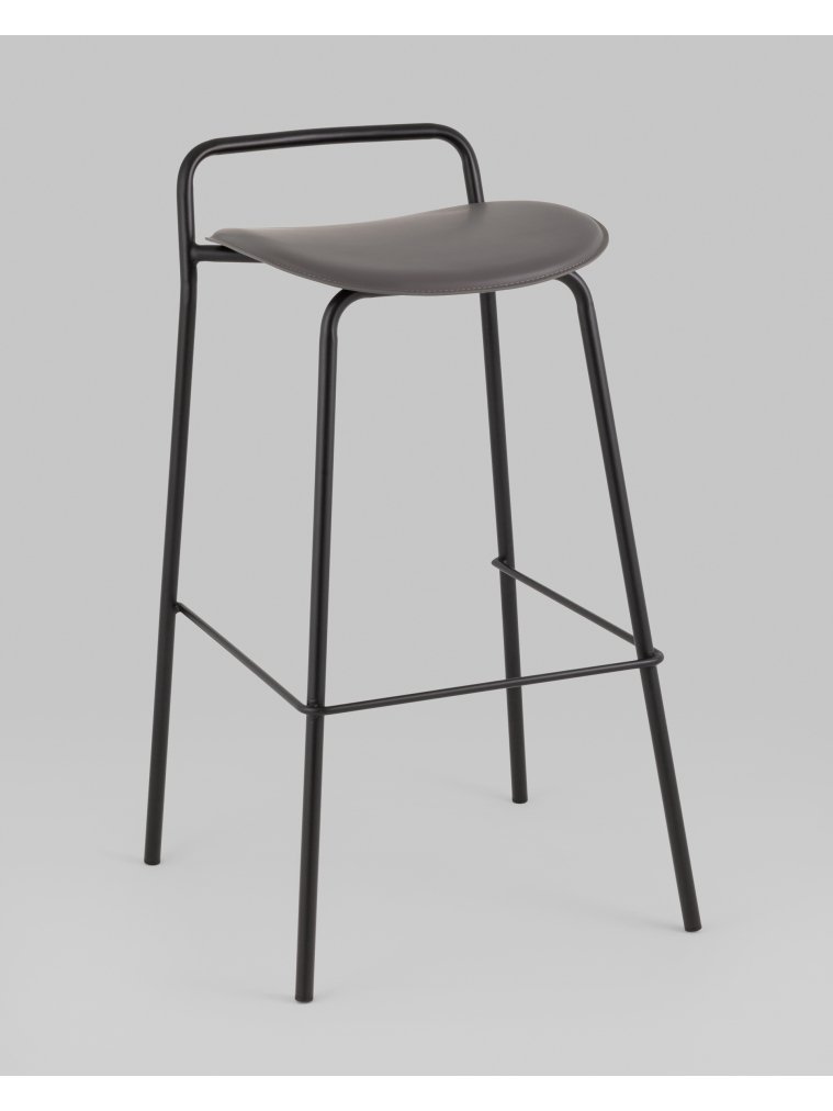 Барный стул Векторн, экокожа, темно-серый