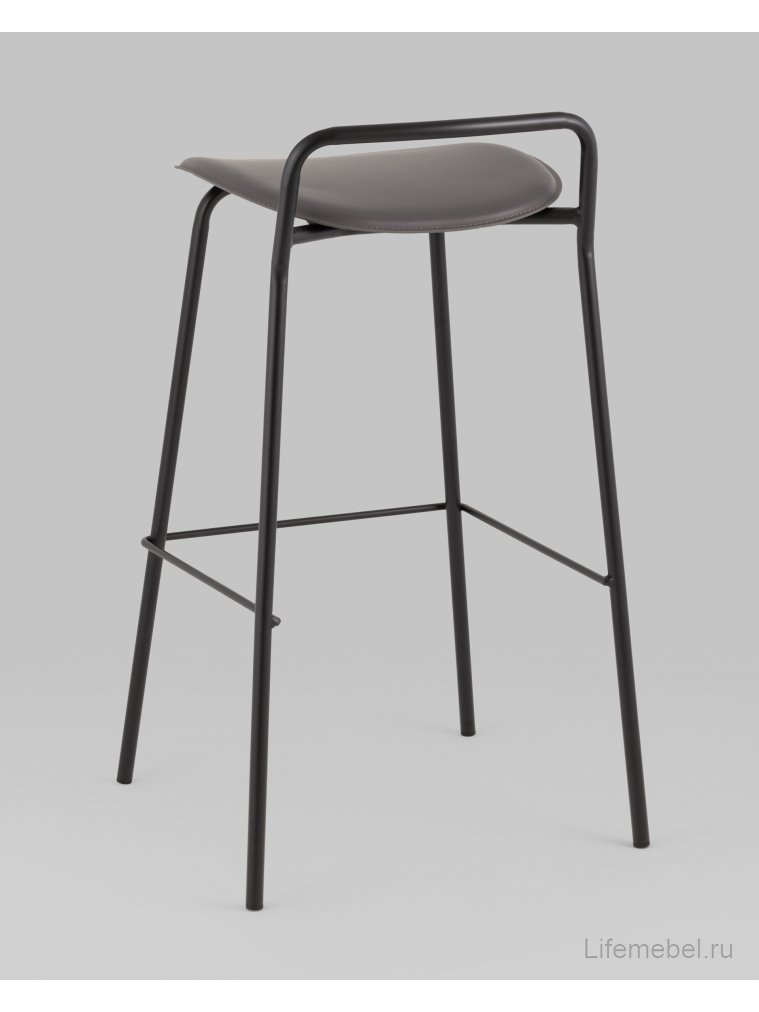 Барный стул Векторн, экокожа, темно-серый
