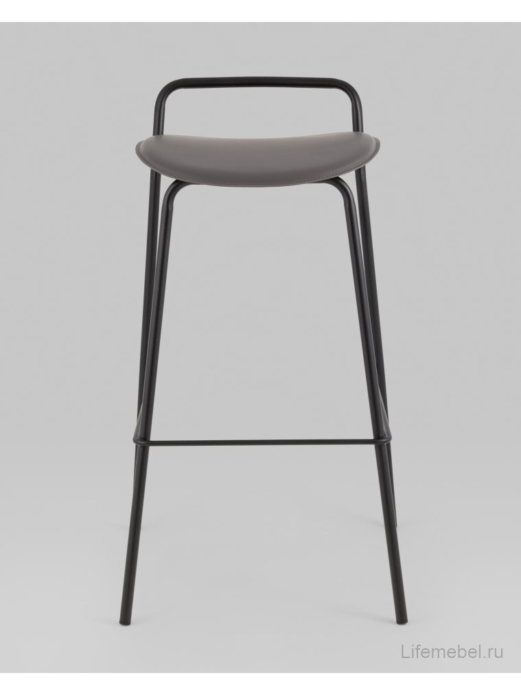 Барный стул Векторн, экокожа, темно-серый