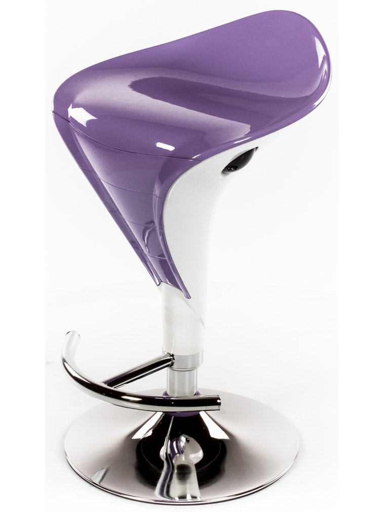 Барный стул Mario бело-фиолетовый