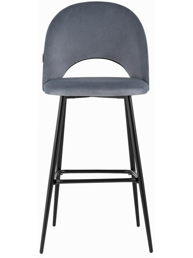 Барный стул Маркл велюр серый
