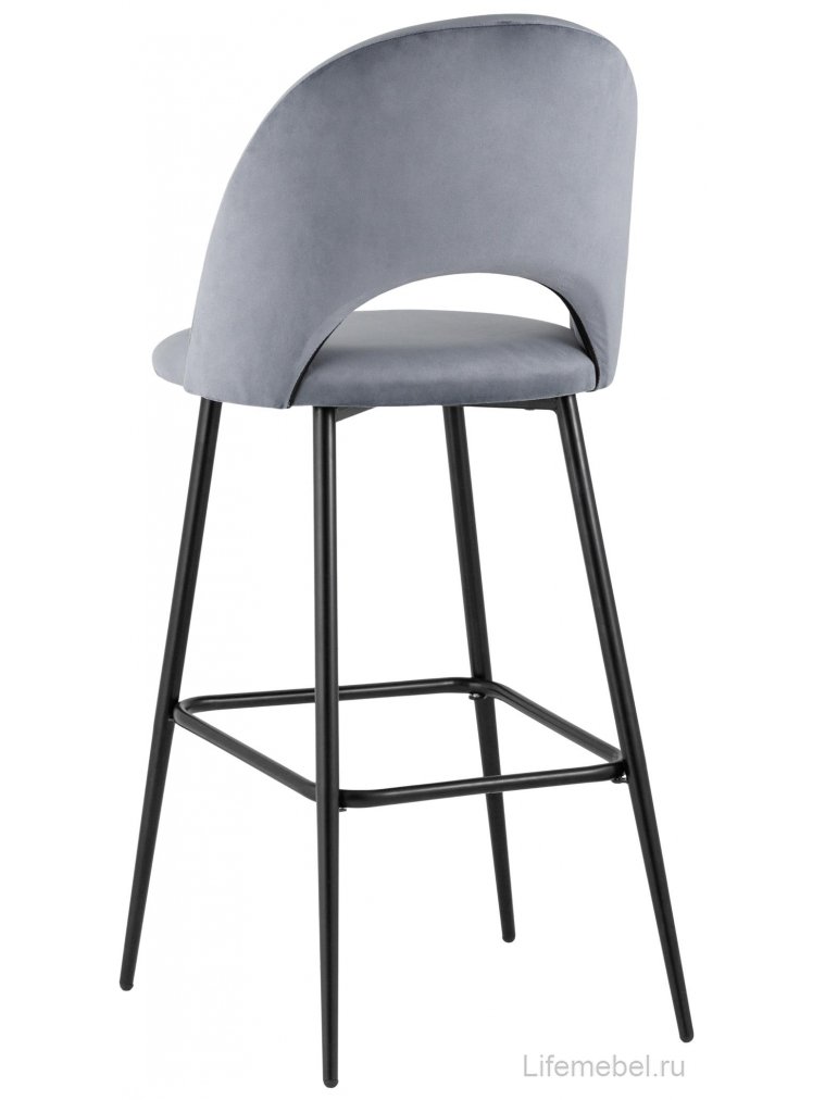 Барный стул Маркл велюр серый