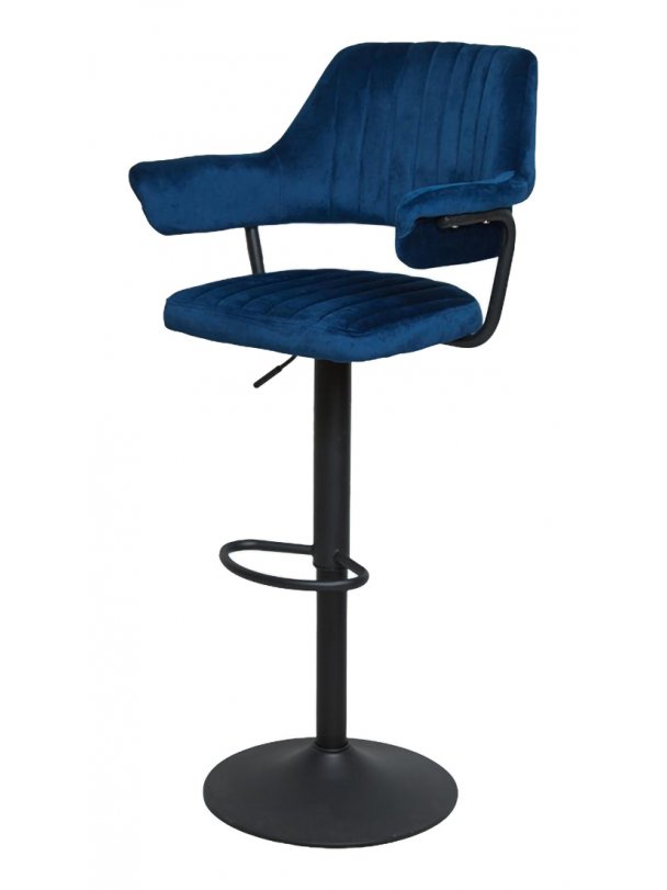 Барный стул S1029 dark blue G062-49 / black