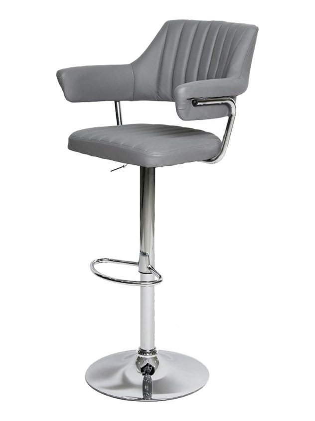 Барный стул S1029 grey PU X85 / chrome