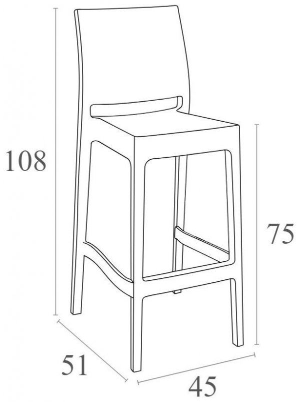 Барный стул Maya черный