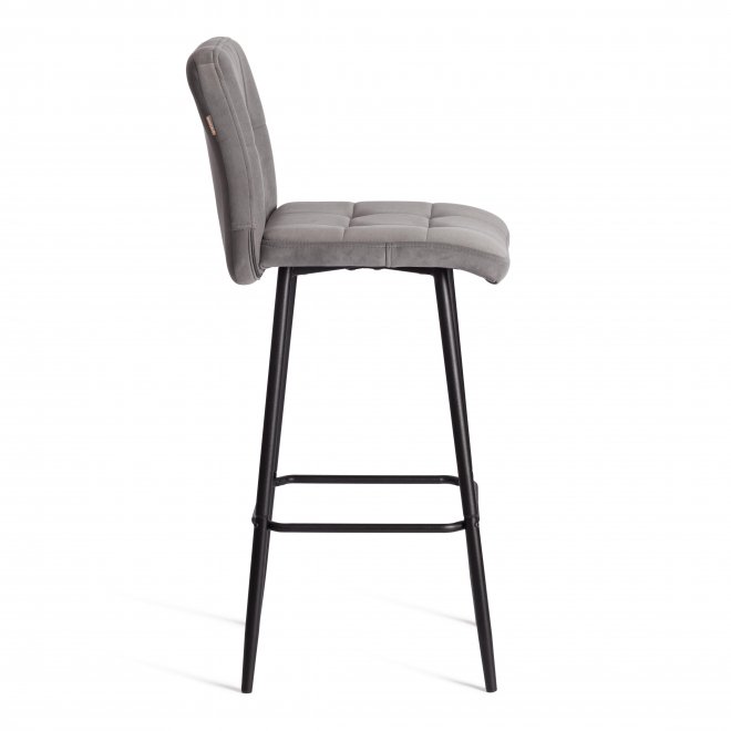 Барный стул Medeo/Медео серый велюр