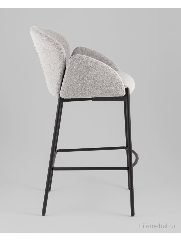 Барный стул Мелира светло-серый / черный