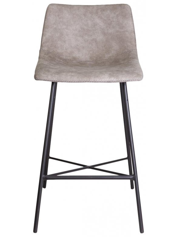 Барный стул Mexico серая ткань / серая нить