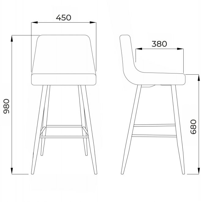 Барный стул Mia зеленый велюр