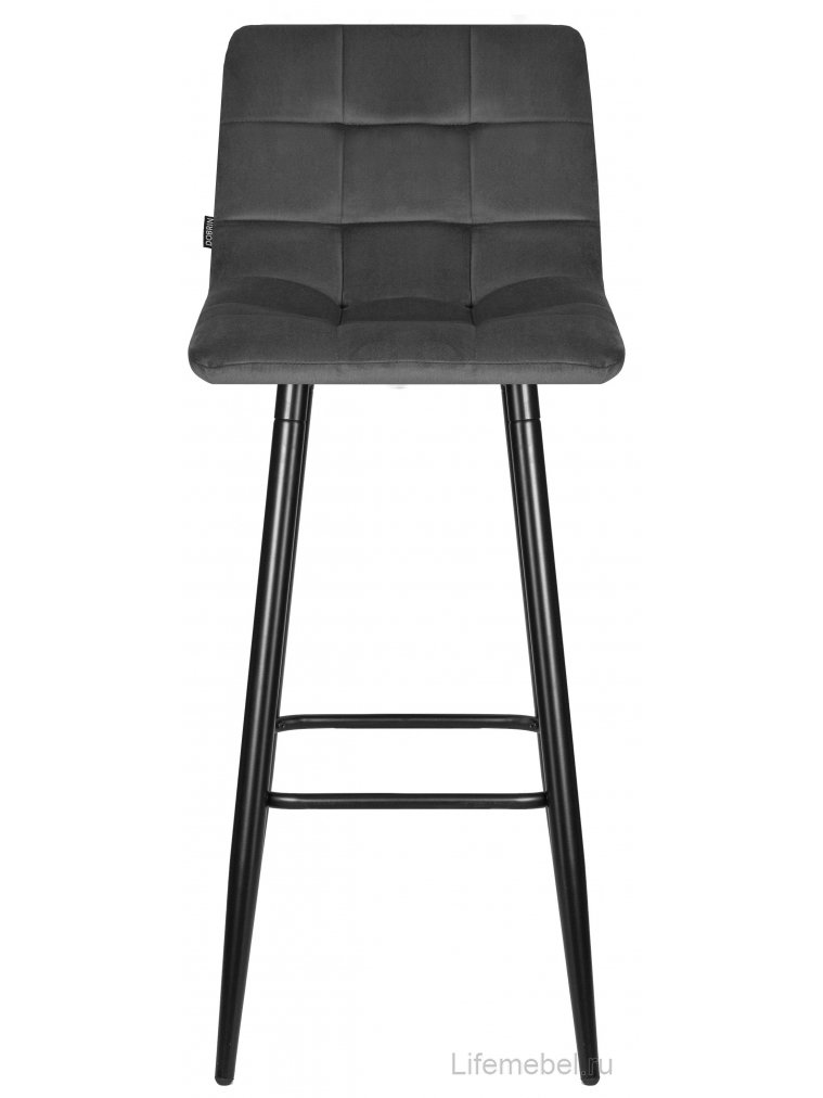 Барный стул Nicole темно-серый / черный матовый