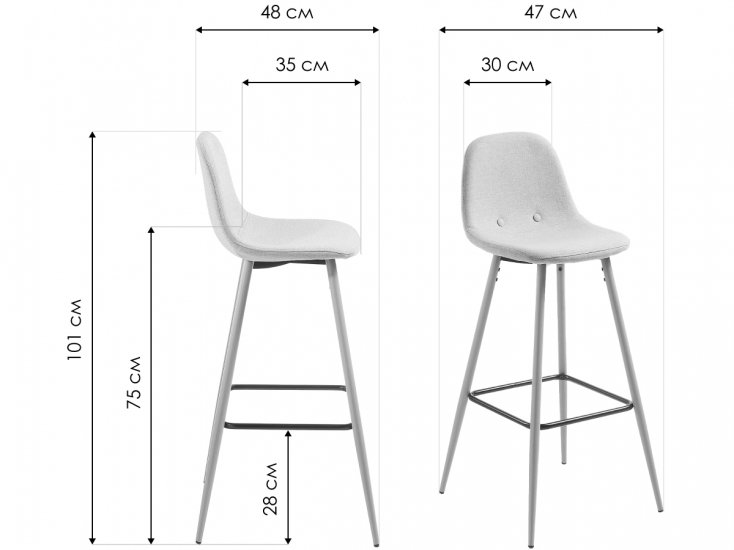 Барный стул Nilson 101 см темно-серый
