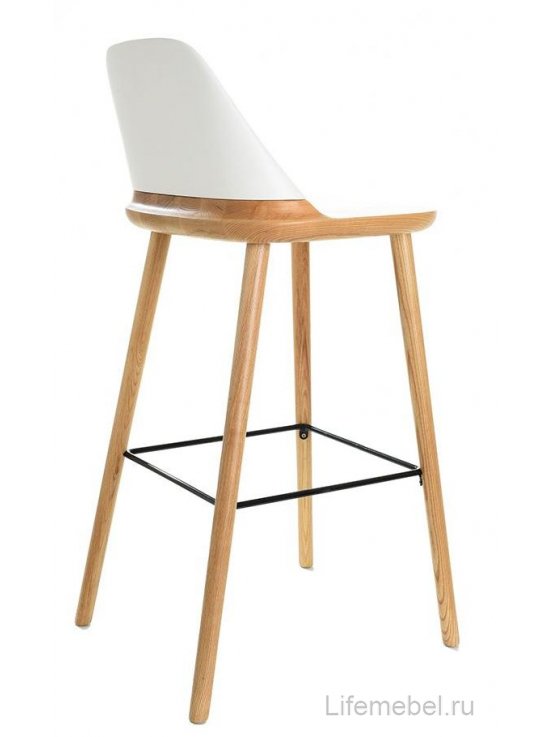 Барный стул BS-S123A белый / дерево