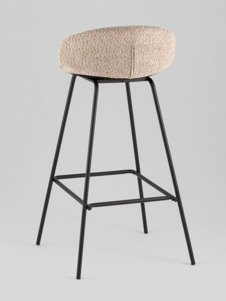 Барный стул Элли букле кофейный