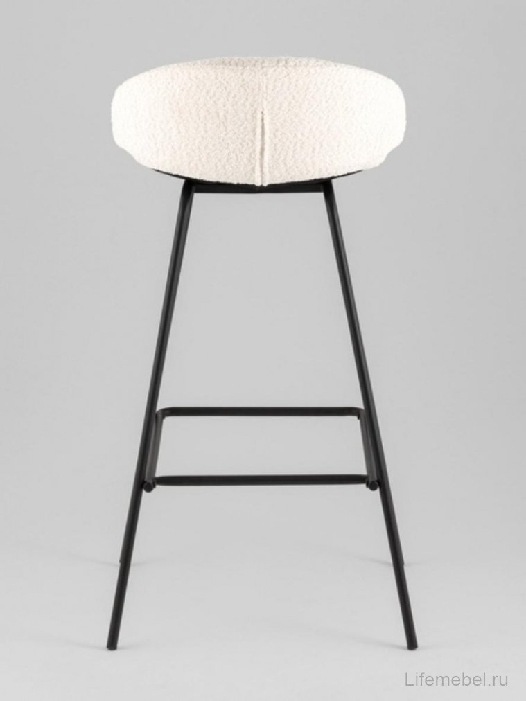 Барный стул Элли букле молочный