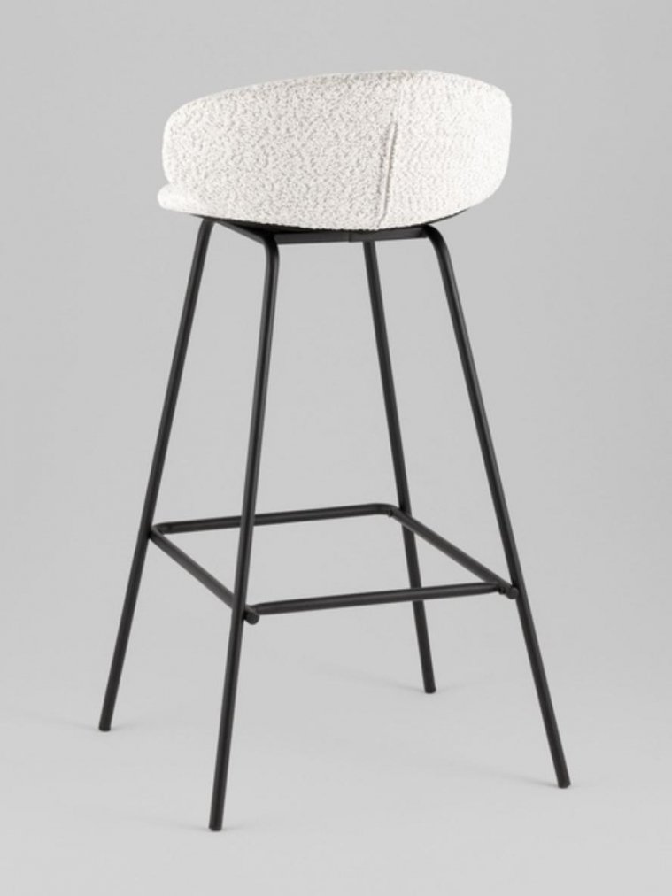 Барный стул Элли букле светло-серый