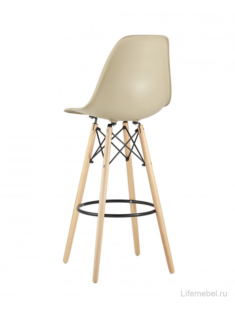 Барный стул Hames бежево-серый
