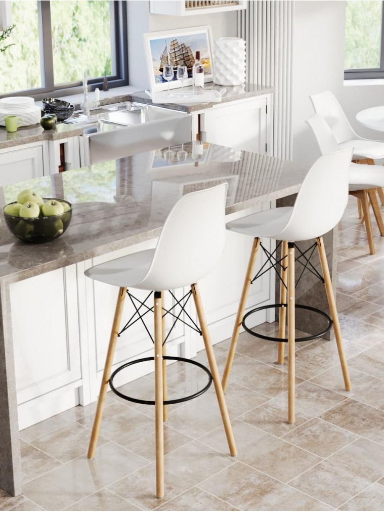 Барный стул Hames белый