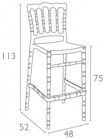 Барный стул Opera Bar прозрачный