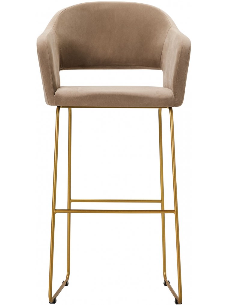 Барный стул Oscar Diag beige / линк золото