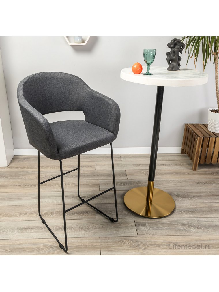 Барный стул Oscar тёмно-серый / линк