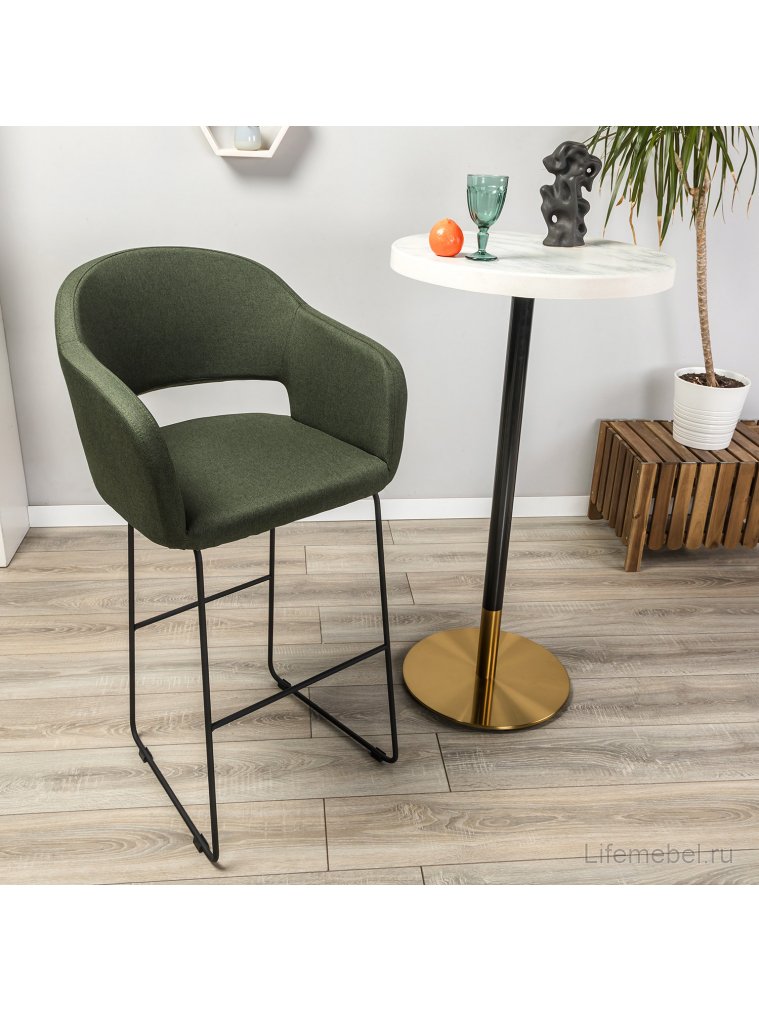 Барный стул Oscar тёмно-зеленый / линк