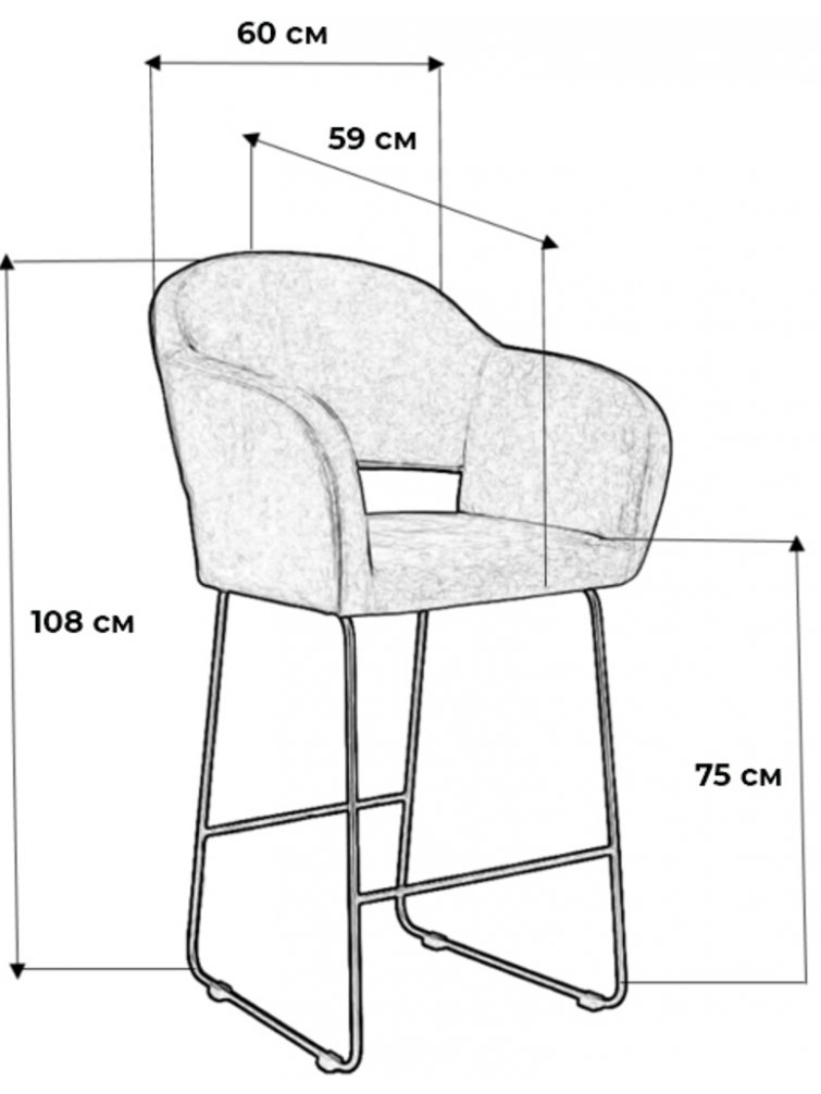 Барный стул Oscar тёмно-зеленый / линк золото