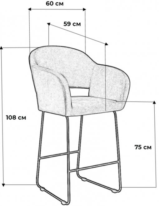 Барный стул Oscar тёмно-зеленый / линк золото