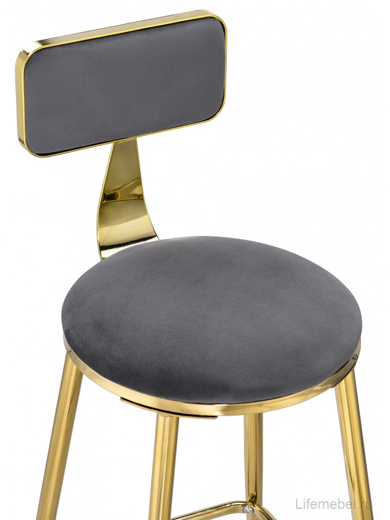 Полубарный стул Persi dark gray / gold