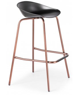 Барный стул SHT-ST19/S29 черный / медный металлик
