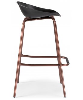 Барный стул SHT-ST19/S29 черный / медный металлик