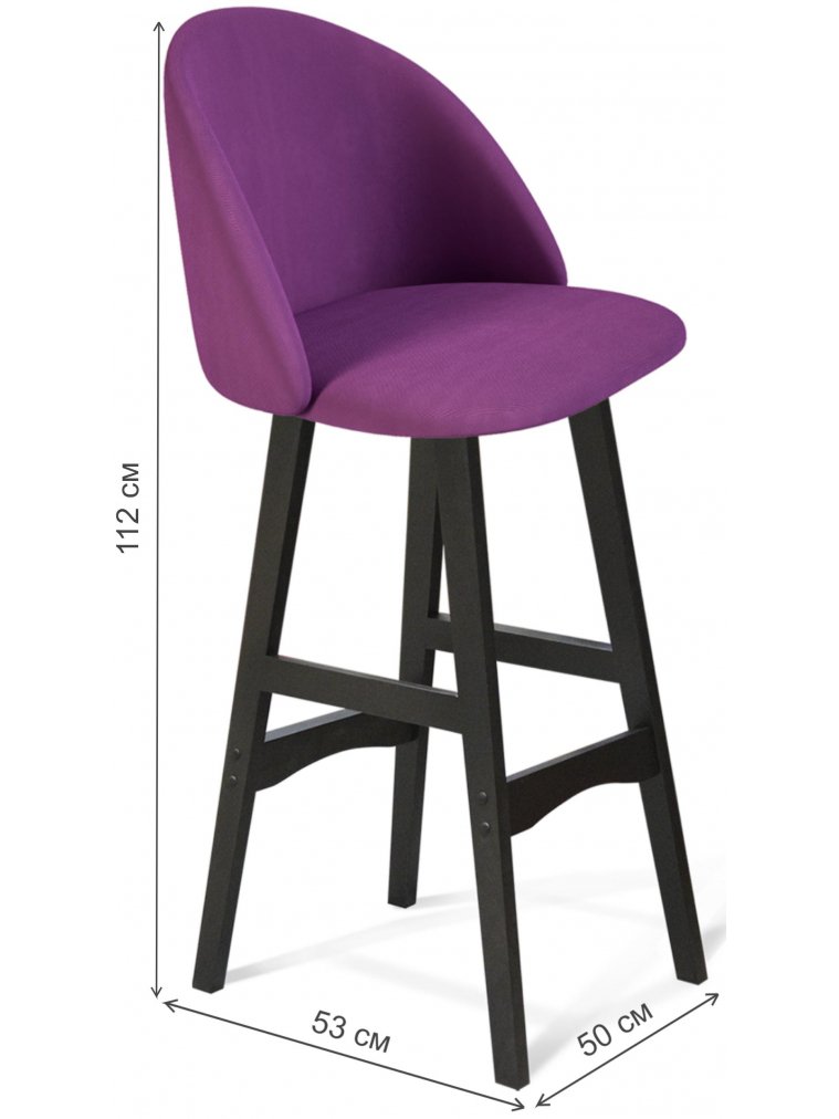 Барный стул SHT-ST35/S65 ягодное варенье / венге