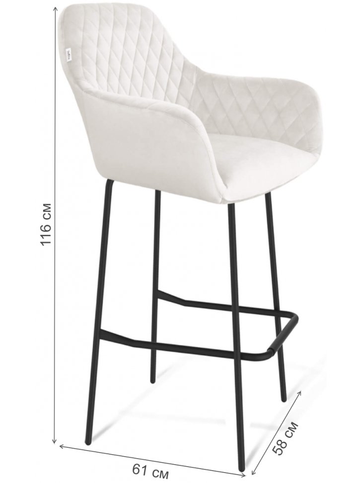 Барный стул SHT-ST38/S29 зефирный / черный муар