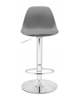 Барный стул Soft gray / chrome