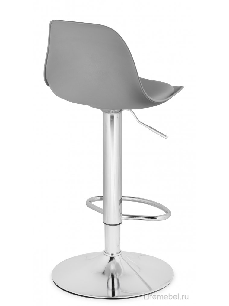 Барный стул Soft gray / chrome