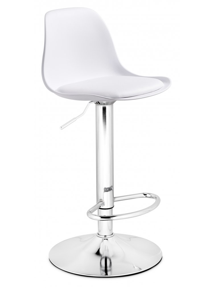 Барный стул Soft white / chrome