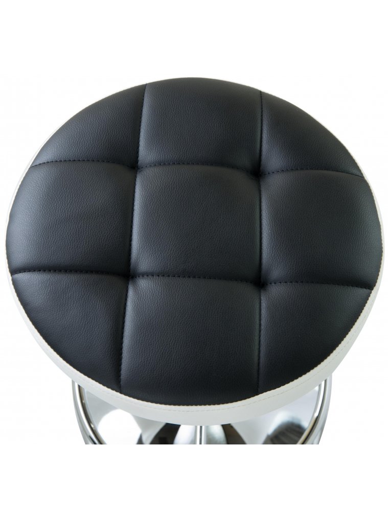 Барный стул 5008-LM Bruno черно-белый / хром