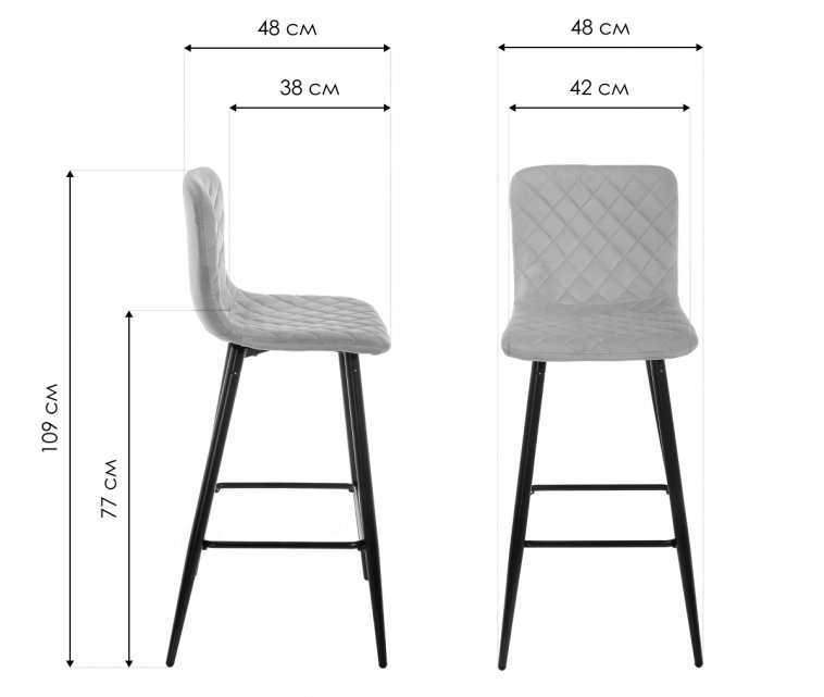 Барный стул Tarli темно-серый