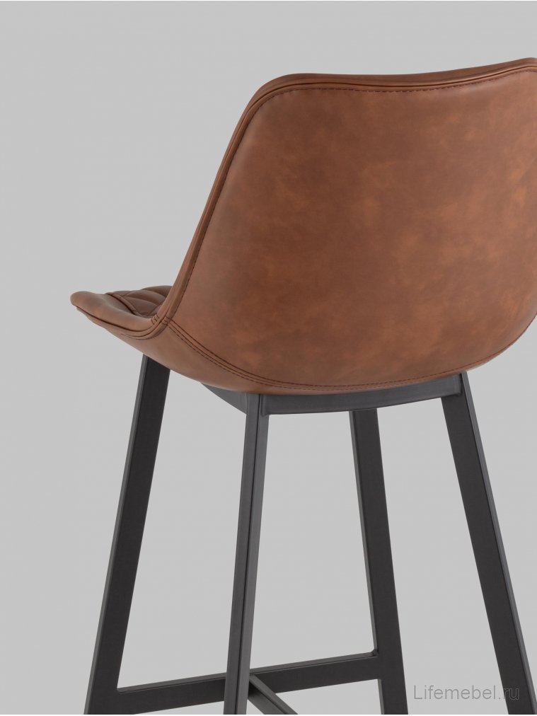 Барный стул Эльтон, экокожа, коричневый